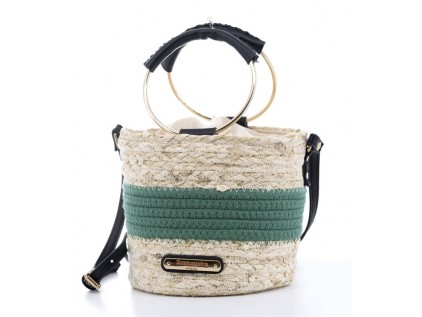 BOLSO REDONDO MEDIANO ASAS METAL VALERIA